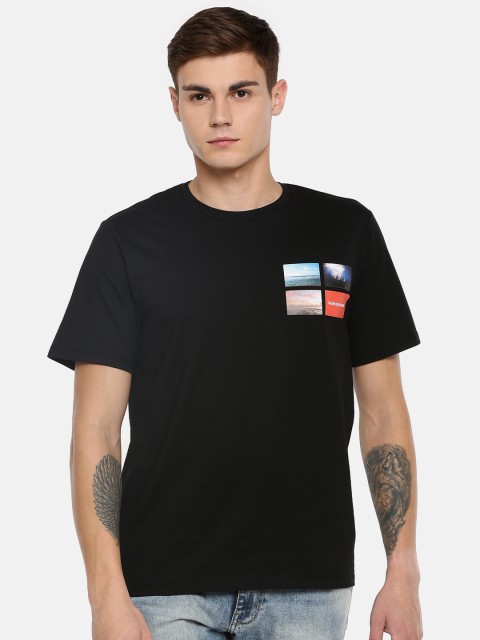 

Calvin Klein Jeans Men Black Solid Round Neck T-shirt