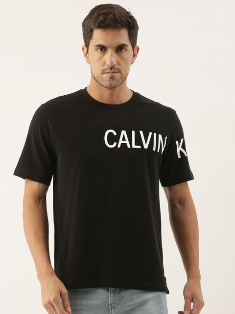 

Calvin Klein Jeans Men Black Printed Round Neck T-shirt