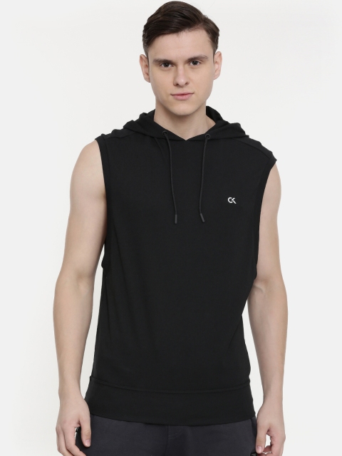 

Calvin Klein Jeans Men Black Solid Hood T-shirt