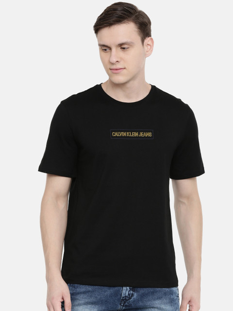 

Calvin Klein Jeans Men Black Printed Round Neck T-shirt