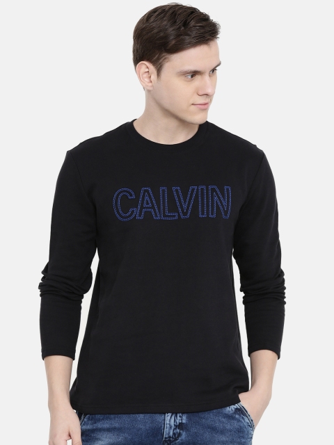 

Calvin Klein Jeans Men Black Embroidered Round Neck T-shirt