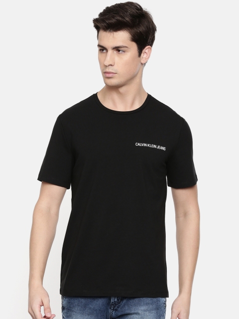 

Calvin Klein Jeans Men Black Solid Round Neck T-shirt