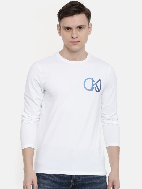 

Calvin Klein Jeans Men White Printed Round Neck T-shirt