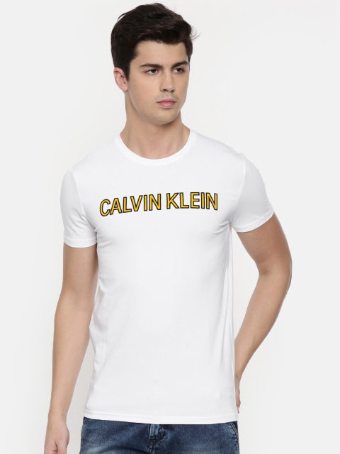 

Calvin Klein Jeans Men White Printed Round Neck T-shirt