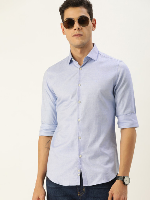 

Calvin Klein Jeans Men Blue Slim Fit Casual Shirt