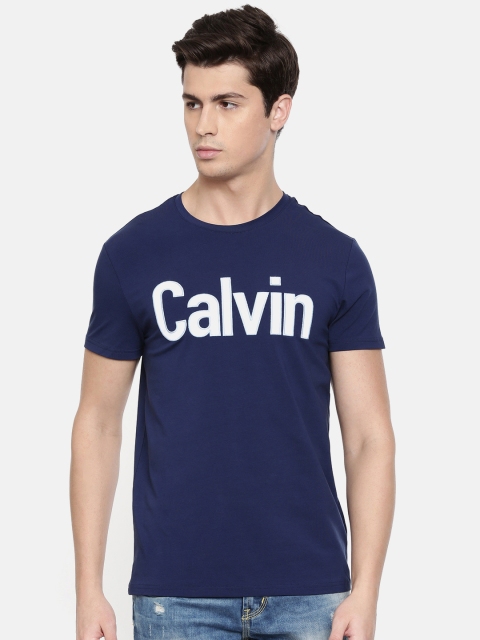 

Calvin Klein Jeans Men Blue Printed Round Neck T-shirt