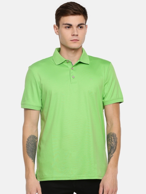 

Calvin Klein Jeans Men Green Solid Polo Collar T-shirt