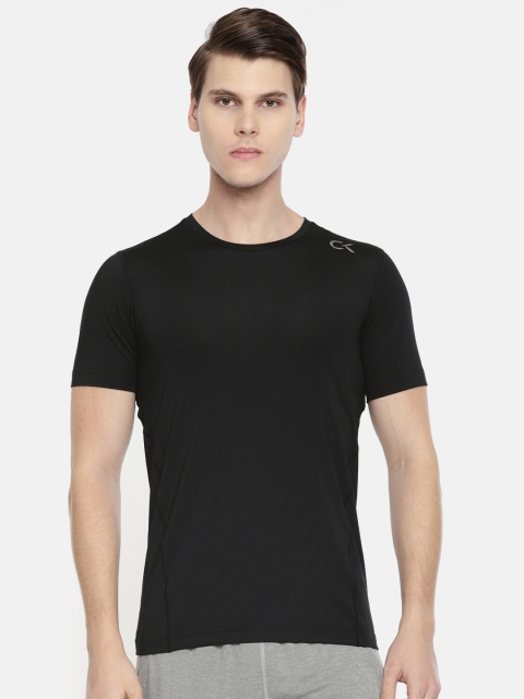

Calvin Klein Jeans Men Black Solid Performance Fit Round Neck T-shirt