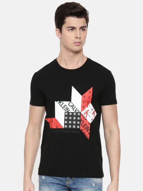 

Calvin Klein Jeans Men Black Printed Round Neck T-shirt