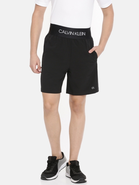 

Calvin Klein Jeans Men Black Solid Regular Fit Active Sports Training Shorts