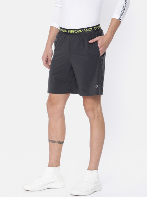 

Calvin Klein Jeans Performance Men Grey Solid Regular Fit Sports Shorts