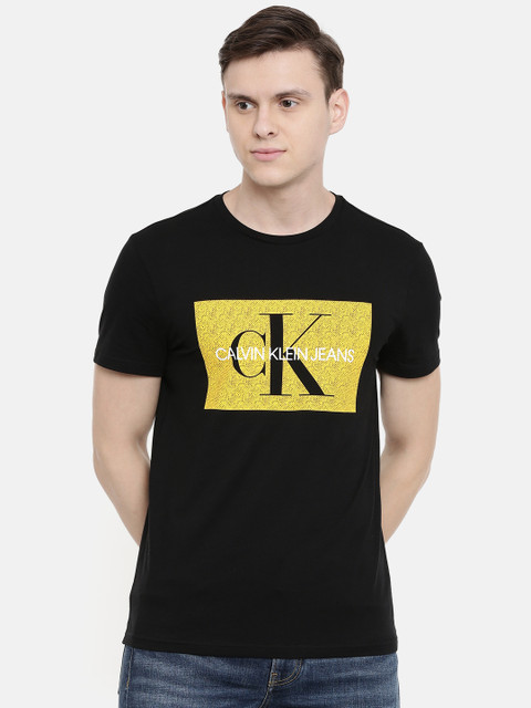 

Calvin Klein Jeans Men Black Printed Round Neck T-shirt