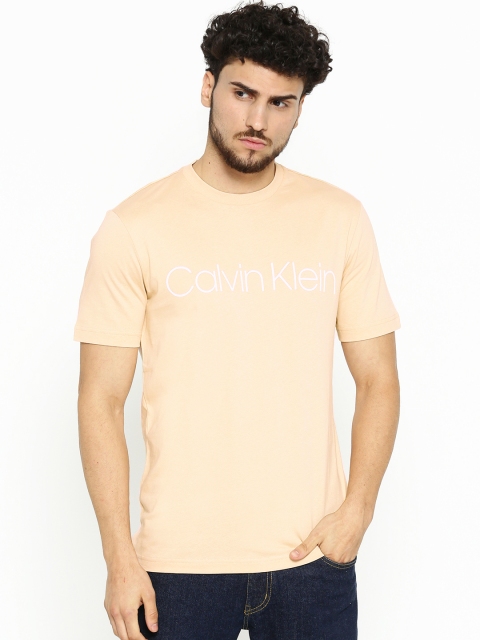 

Calvin Klein Jeans Men Beige Printed Round Neck T-shirt