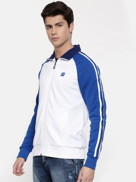 

Calvin Klein Jeans Men White & Blue Back Printed Sweatshirt