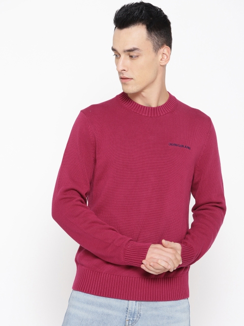 

Calvin Klein Jeans Men Pink Solid Sweater