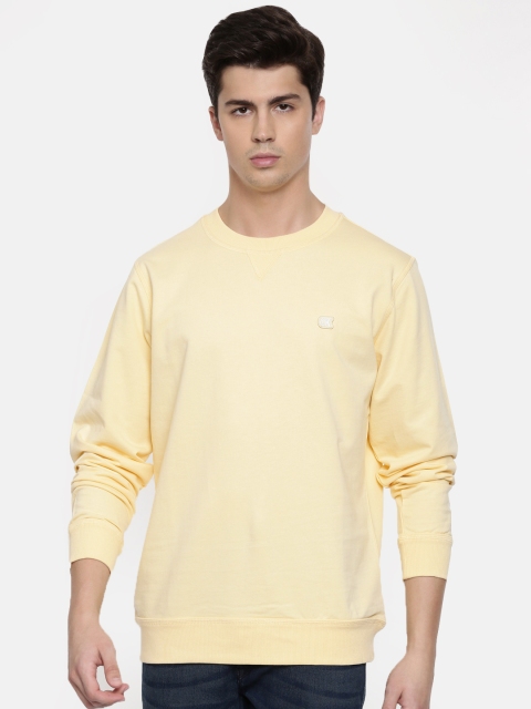 

Calvin Klein Jeans Men Yellow Solid Sweatshirt