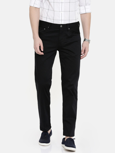 

Calvin Klein Jeans Men Black Slim Fit Solid Regular Trousers