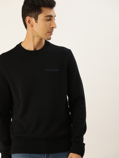 

Calvin Klein Jeans Men Black Solid Pullover Sweater