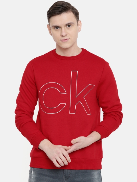 

Calvin Klein Jeans Men Red Printed Sweatshirt