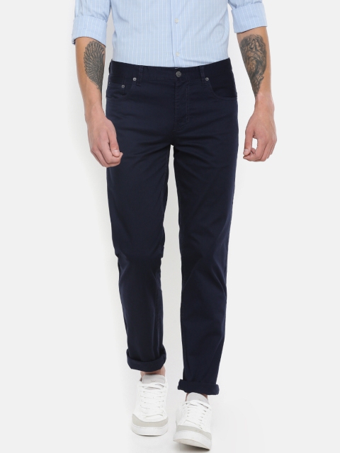 

Calvin Klein Jeans Men Navy Blue Body Fit Solid Chinos