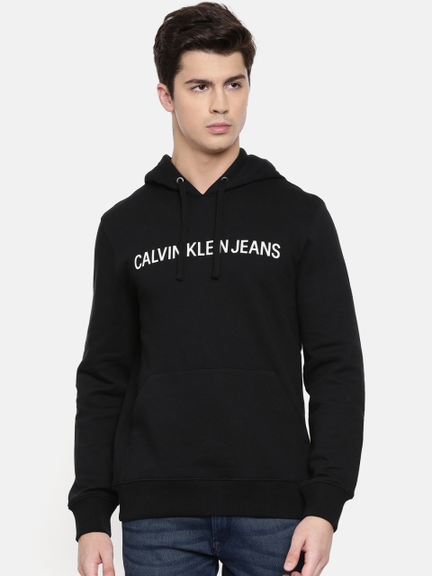 

Calvin Klein Jeans Men Black Printed Hooded Sweatshirt