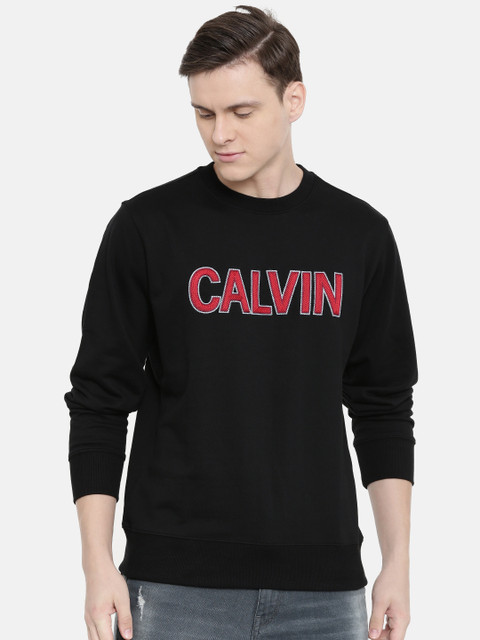 

Calvin Klein Jeans Men Black Solid Embroidered Sweatshirt