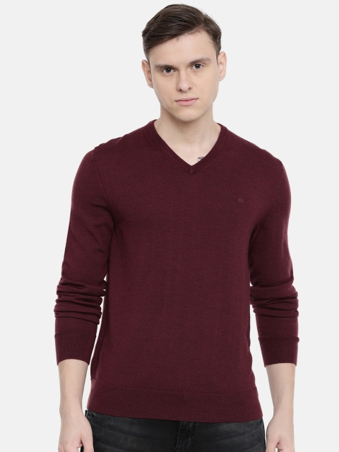 

Calvin Klein Jeans Men Maroon Solid Sweater