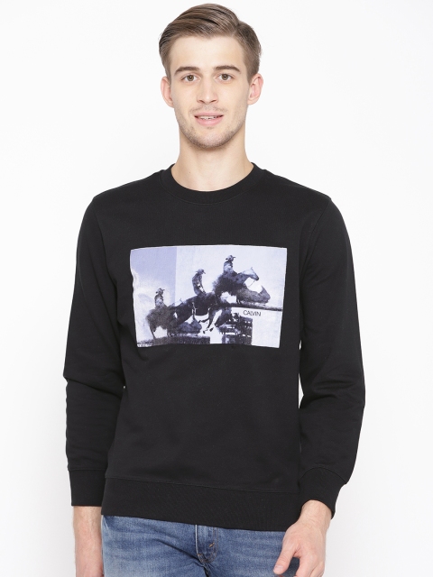 

Calvin Klein Jeans Men Black Printed Sweatshirt
