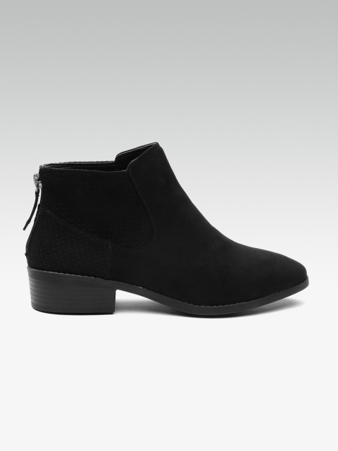 

DOROTHY PERKINS Women Black Solid Heeled Boots