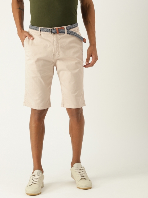 

ESPRIT Men Beige Solid Relaxed Slim Fit Regular Shorts