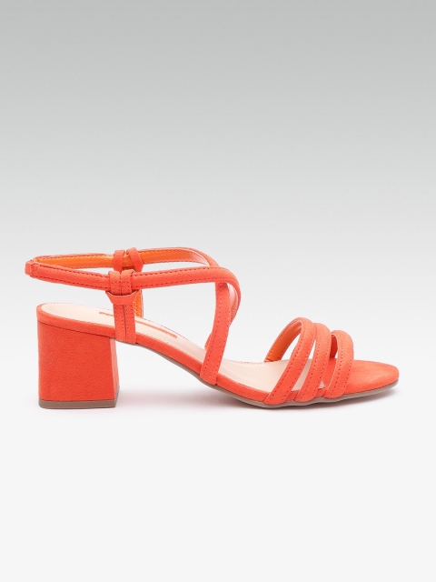 

DOROTHY PERKINS Women Orange Solid Heels