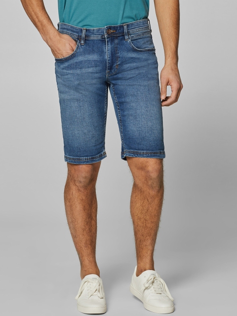 

ESPRIT Men Blue Washed Slim Fit Denim Shorts