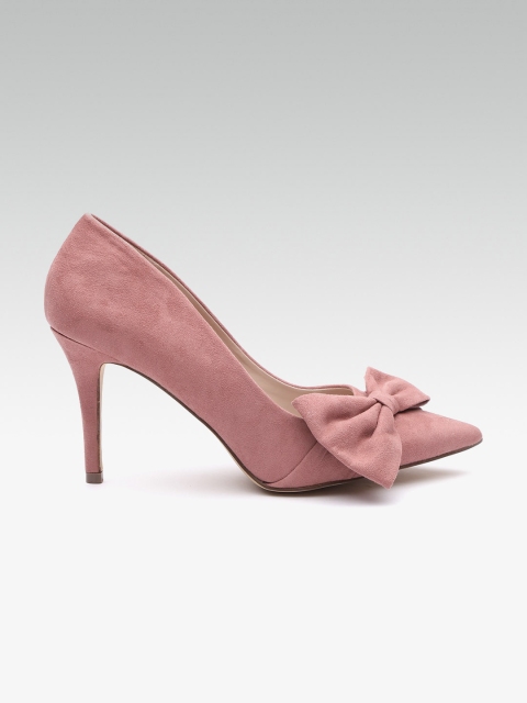 

DOROTHY PERKINS Women Dusty Pink Solid Pumps with Bow Detail