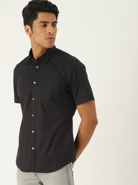 

ESPRIT Men Black Slim Fit Solid Casual Shirt