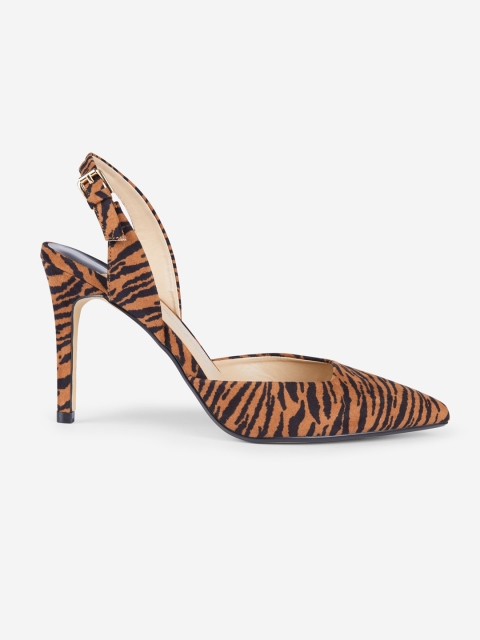 

DOROTHY PERKINS Women Brown & Black Animal Print Pumps