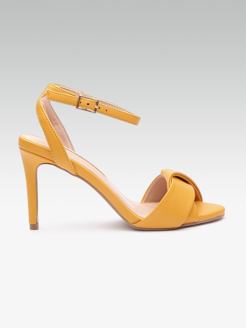 

DOROTHY PERKINS Women Mustard Yellow Solid Heels