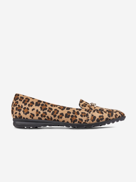 

DOROTHY PERKINS Women Brown & Black Animal Printed Loafers