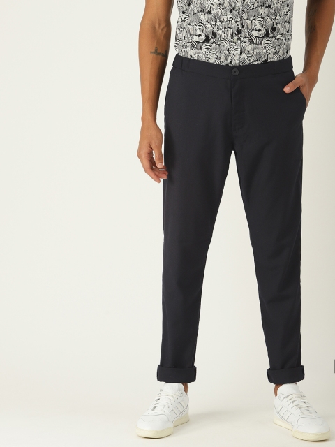 

ESPRIT Men Black Tapered Fit Solid Chinos