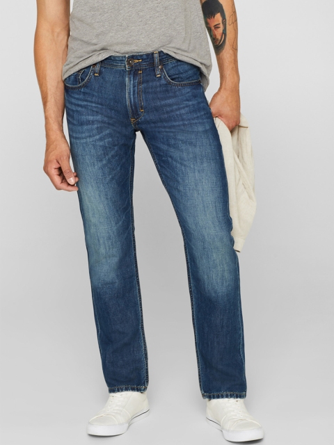 

ESPRIT Men Blue Straight Fit Mid-Rise Clean Look Jeans