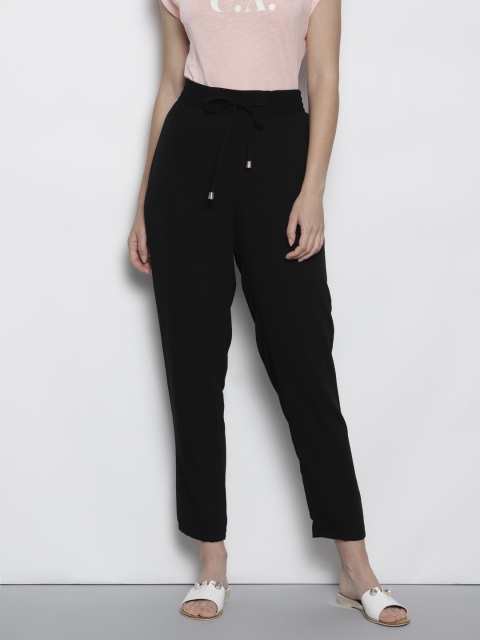 

DOROTHY PERKINS Women Black Regular Fit Solid Trousers