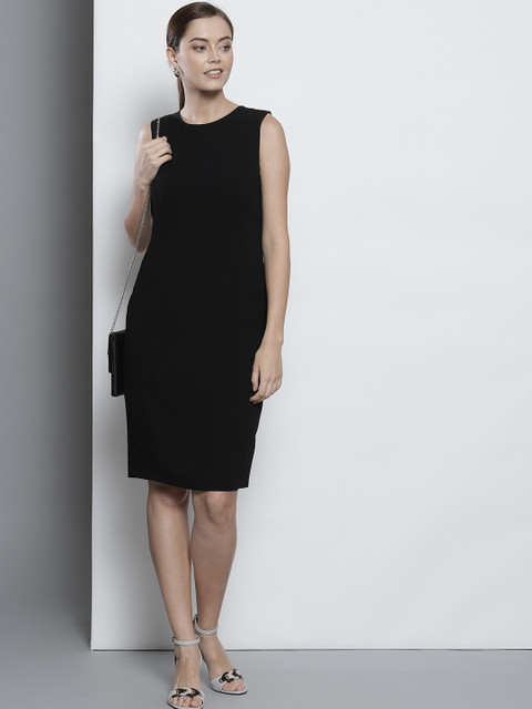 

DOROTHY PERKINS Women Black Solid Sheath Dress