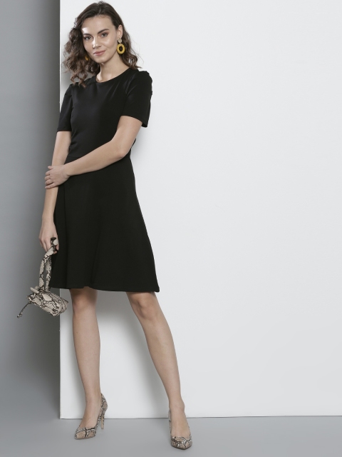 

DOROTHY PERKINS Women Black Solid A-Line Dress