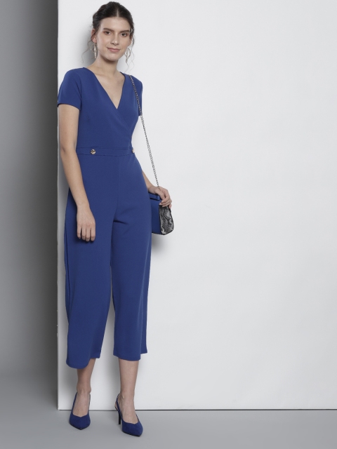 

DOROTHY PERKINS Women Blue Solid Culotte Jumpsuit