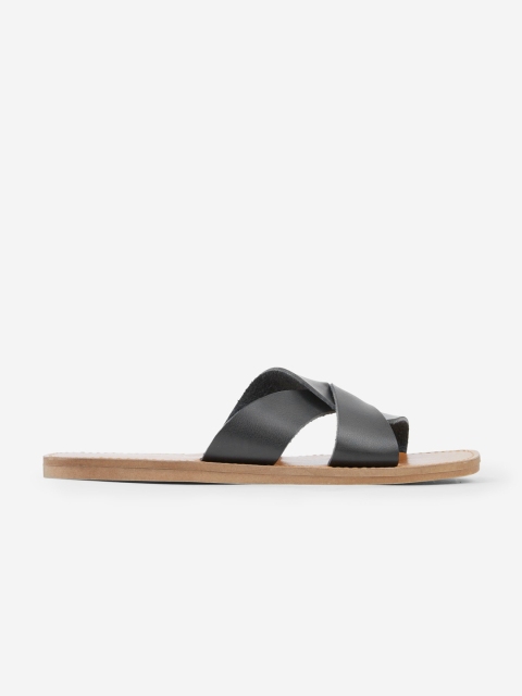 

DOROTHY PERKINS Women Black Solid Open Toe Flats