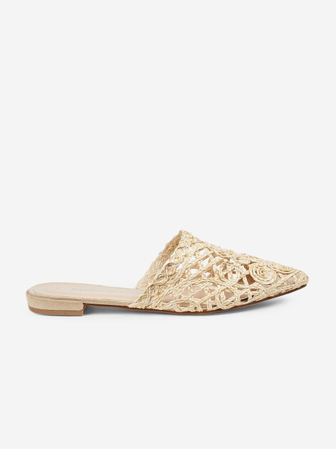 

DOROTHY PERKINS Women Beige Textured Mules