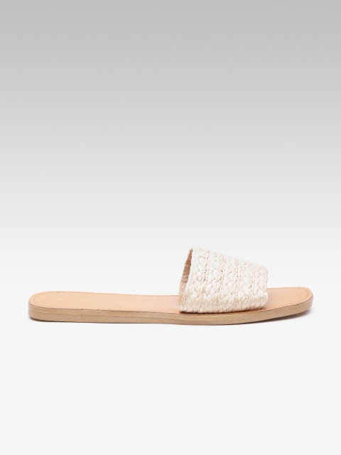 

DOROTHY PERKINS Women Beige Braided Open Toe Flats