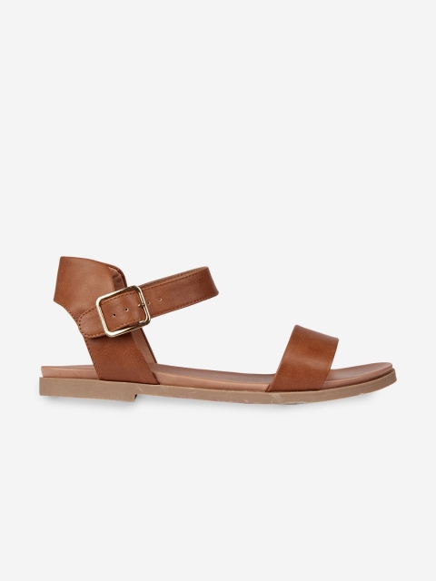 

DOROTHY PERKINS Women Brown Solid Open Toe Flats
