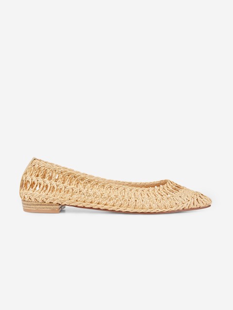 

DOROTHY PERKINS Women Beige Woven Design Ballerinas