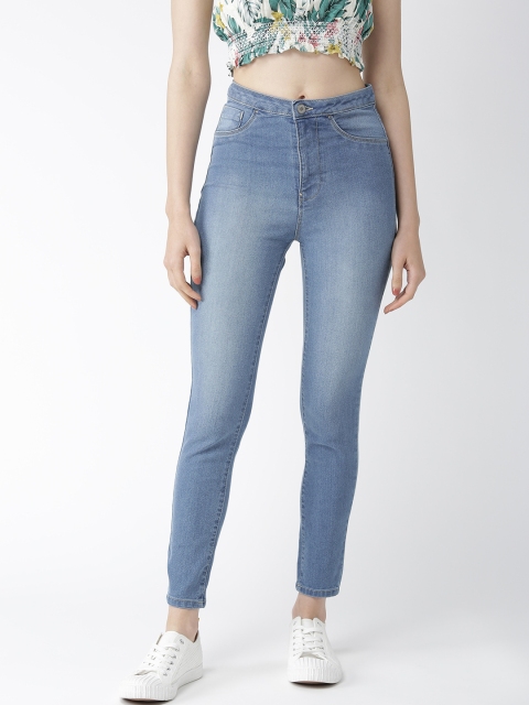 

Flying Machine Women Blue Straight Fit High-Rise Clean Look Stretchable Jeans