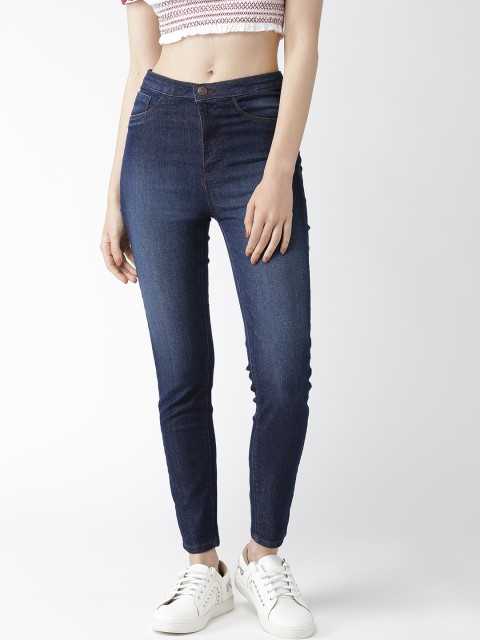 

Flying Machine Women Navy Blue Regular Fit High-Rise Clean Look Stretchable Jeans